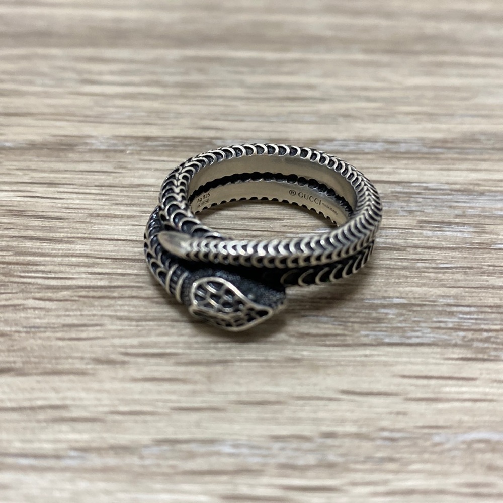 Sterling Silver Snake Wrap Ring - Silver
